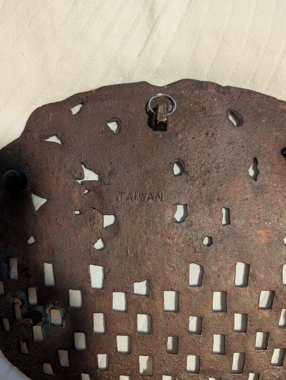 Cast Iron Copper Plated Fruit Basket Trivet